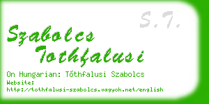 szabolcs tothfalusi business card